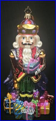 Christopher Radko Sir Walter Nutley Lrg Nutcracker Glass Christmas Ornament 10