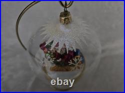Christopher Radko Sleighride Supreme 7.5 Ornament Santa Snowglobe 2004