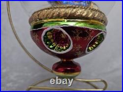 Christopher Radko Sleighride Supreme 7.5 Ornament Santa Snowglobe 2004