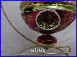 Christopher Radko Sleighride Supreme 7.5 Ornament Santa Snowglobe 2004