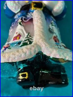 Christopher Radko Snow Nick Mouth-blown European Glass Ornament Glitter Trim