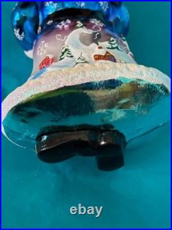 Christopher Radko Snow Nick Mouth-blown European Glass Ornament Glitter Trim Christopher Radko Snow Nick Mouth-blown European Glass Ornament Glitter Trim