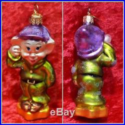 Christopher Radko Snow White Seven Dwarfs Disney Glass Christmas Ornaments Set
