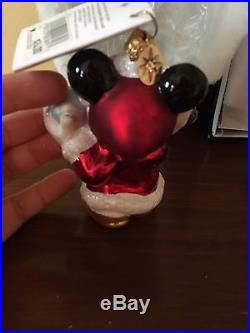 Christopher Radko Snowball Fight Disney Winter Christmas Ornament Mickey Minnie