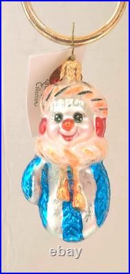 Christopher Radko Snowmittens Gem Snowman RARE SET OF 2