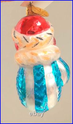 Christopher Radko Snowmittens Gem Snowman RARE SET OF 2