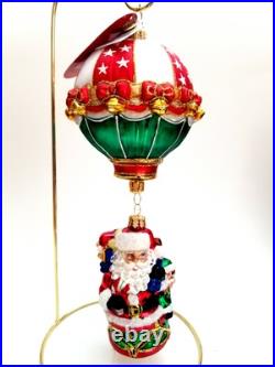 Christopher Radko Soaring To Holiday Heights #1020960 Hot Air Balloon Dangle