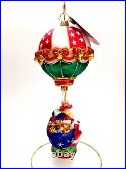 Christopher Radko Soaring To Holiday Heights #1020960 Hot Air Balloon Dangle
