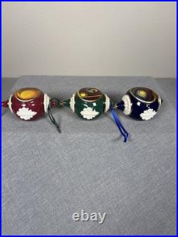 Christopher Radko Spectrum Swirl Trio Glass Reflector Ornaments Set Christopher Radko Spectrum Swirl Trio Glass Reflector Ornaments Set