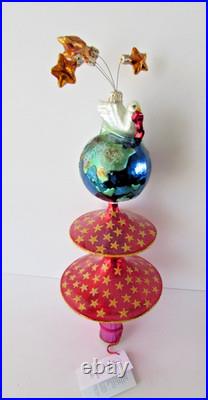 Christopher Radko Splendor Of Peace Finial Christmas Tree Ornament Topper WithBox