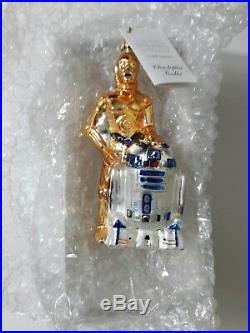 Christopher Radko Star Wars Ornament NEW RARE C3PO R2D2 Droids LIMITED RARE