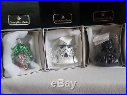Christopher Radko Star Wars Ornaments Darth Vader Yoda Storm Trooper Unused