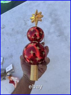 Christopher Radko Starburst Red Star Tree Topper