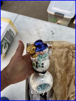 Christopher Radko Starfrost Snowman Finial NEW 01-1005-0