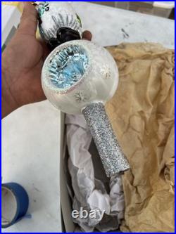 Christopher Radko Starfrost Snowman Finial NEW 01-1005-0 Christopher Radko Starfrost Snowman Finial NEW 01-1005-0