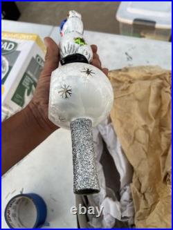Christopher Radko Starfrost Snowman Finial NEW 01-1005-0