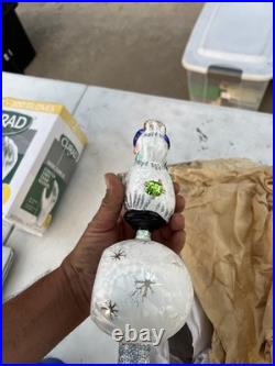 Christopher Radko Starfrost Snowman Finial NEW 01-1005-0 Christopher Radko Starfrost Snowman Finial NEW 01-1005-0