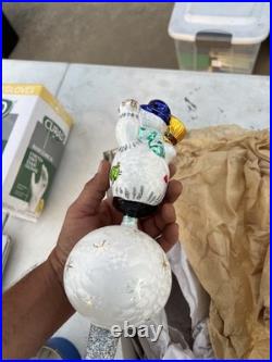 Christopher Radko Starfrost Snowman Finial NEW 01-1005-0