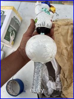 Christopher Radko Starfrost Snowman Finial NEW 01-1005-0