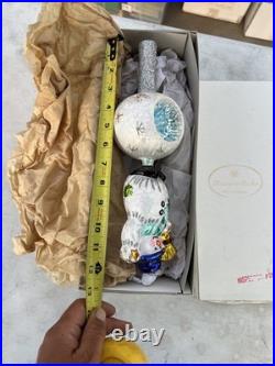 Christopher Radko Starfrost Snowman Finial NEW 01-1005-0