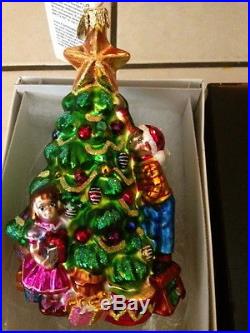 Christopher Radko Starlight Wonder Christmas Tree Glass Ornament