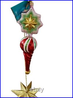 Christopher Radko Starring Santa Drop Reflector Twist Ornament 1013455 RARE HTF