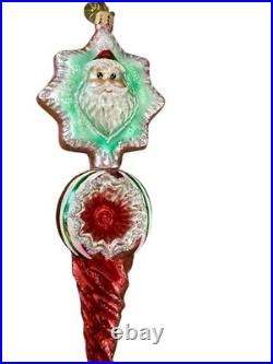 Christopher Radko Starring Santa Drop Reflector Twist Ornament 1013455 RARE HTF