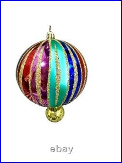 Christopher Radko Striped Cavalcade Drop Ornament 01-0381-0 RARE