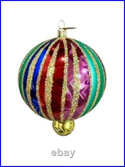 Christopher Radko Striped Cavalcade Drop Ornament 01-0381-0 RARE