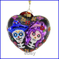 Christopher Radko Sugar Skull Sweethearts Ornament Halloween Day Of Dead 1021130