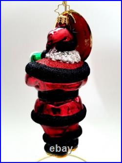 Christopher Radko Swanky Gift Delivery #1020788 Santa Holding Nutcracker