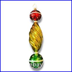 Christopher Radko Swirl Round Drop Ornament 02-0526-0