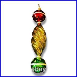 Christopher Radko Swirl Round Drop Ornament 02-0526-0