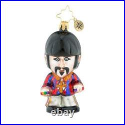 Christopher Radko THE BEATLES Little Gems Ornaments John Paul Ringo George Set 4
