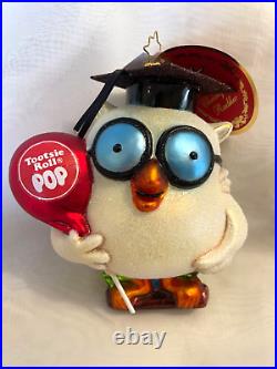 Christopher Radko THE WORLD MAY NEVER KNOW Tootsie Roll Owl Ornament Graduation