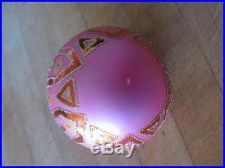Christopher Radko TIFFANY Pink and glitter ornament