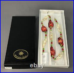 Christopher Radko TORTOISE AND THE HARE 99-025-0 Blown Glass 36 Garland withBox