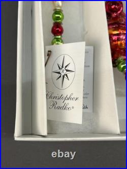 Christopher Radko TORTOISE AND THE HARE 99-025-0 Blown Glass 36 Garland withBox