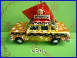 Christopher Radko TROLLEY JOLLY and HEADING TO BLOOMIES (2 ORNAMENTS)