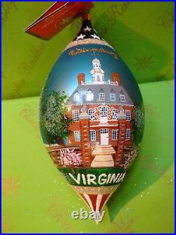 Christopher Radko Tarrytown Wishes Virginia Glass Ornament