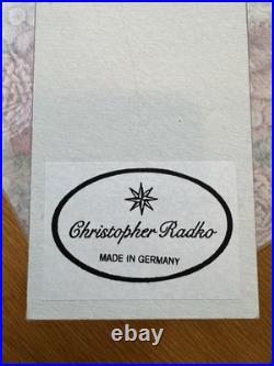 Christopher Radko Teddy Bear Glass Blown Finial Tree Topper. With Original Box