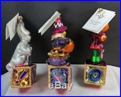 Christopher Radko The Frady Bunch Set of 3 Halloween Ornaments with tag & box