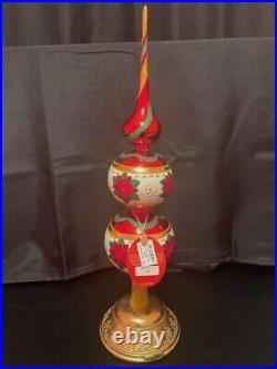 Christopher Radko The Perfect Poinsettia Finial (#1020025 2019) 16 Inches