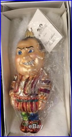 Christopher Radko The Three Stooges Curly Larry Moe Glass Ornaments