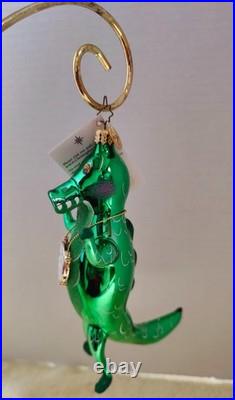 Christopher Radko Tick Tock Crocodile Italian Ornament NWT