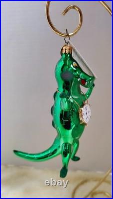 Christopher Radko Tick Tock Crocodile Italian Ornament NWT