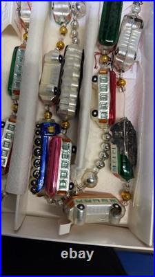 Christopher Radko Train Garland with Box AS IS READ 2 Cars Damaged Christopher Radko Train Garland with Box AS IS READ 2 Cars Damaged