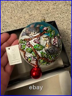 Christopher Radko Twelve Days of Christmas Four Calling Birds Christmas Ornament Christopher Radko Twelve Days of Christmas Four Calling Birds Christmas Ornament