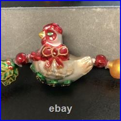Christopher Radko Twelve Days of Christmas Glass Garland Ornament Hand Painted