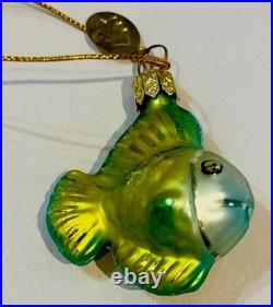 Christopher Radko Unique Variety of Blown Glass Christmas Ornaments MINT 7pc Lot